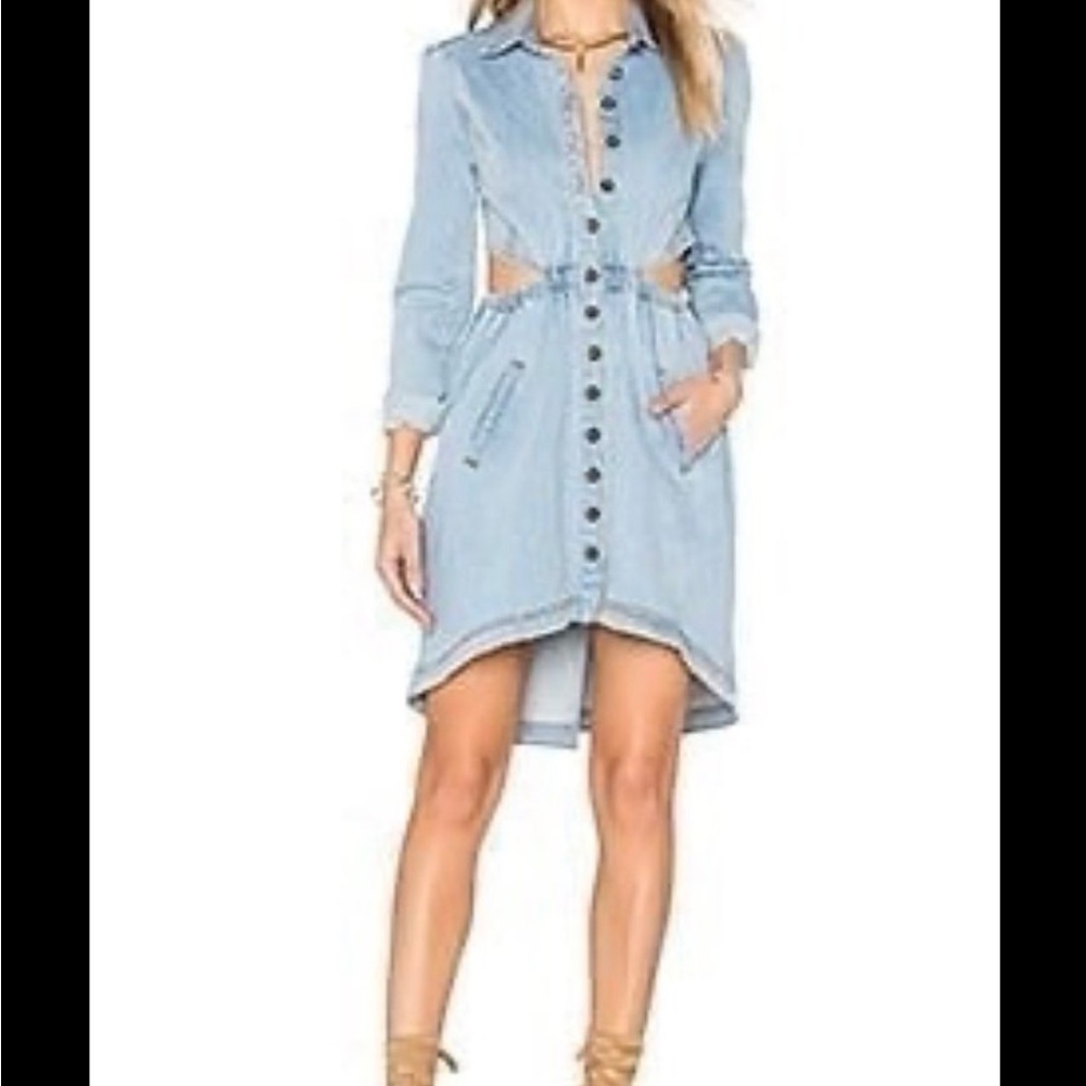 Aje Light Blue Denim Dress